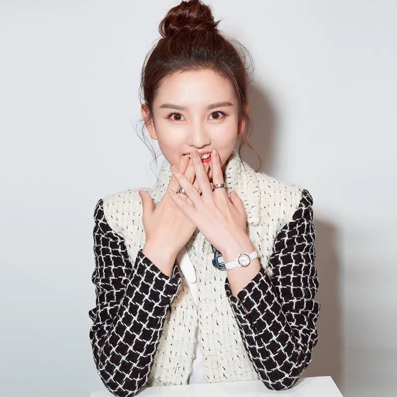 เกาหลี เกาหลี 20262023ฤดูใบไม้ร่วงฤดูหนาวรูปแบบใหม่เพลง Zuer Liu Shishi สไตล์คนดัง Chanel สไตล์ทวีดเ