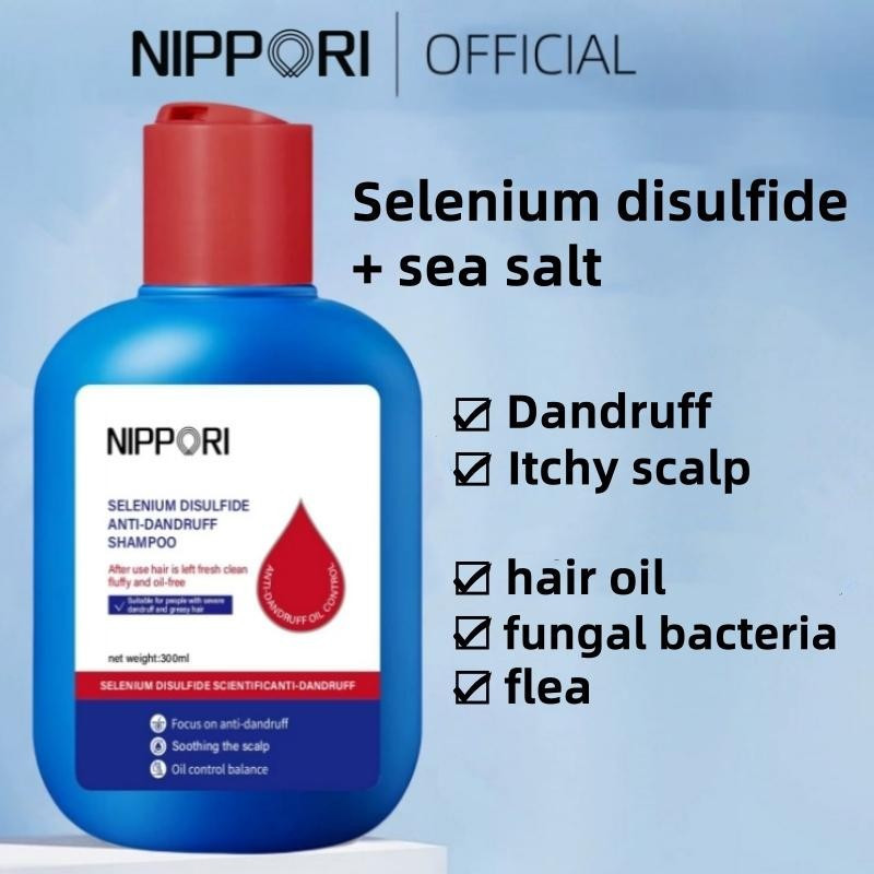 NIPPORI Selenium Sulfide Hair Care Shampoo Oil Control Refreshing Anti-Dandruff Anti-Itch Scalp Clea