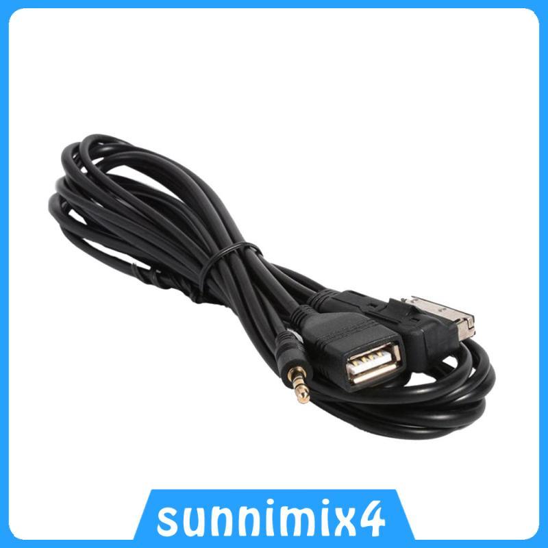 [H2Sports] อินเทอร์เฟซรถยนต์ AMI MDI สาย USB AUX สําหรับ A4 A5 A6 A7 A8 Q5 Q7 R8