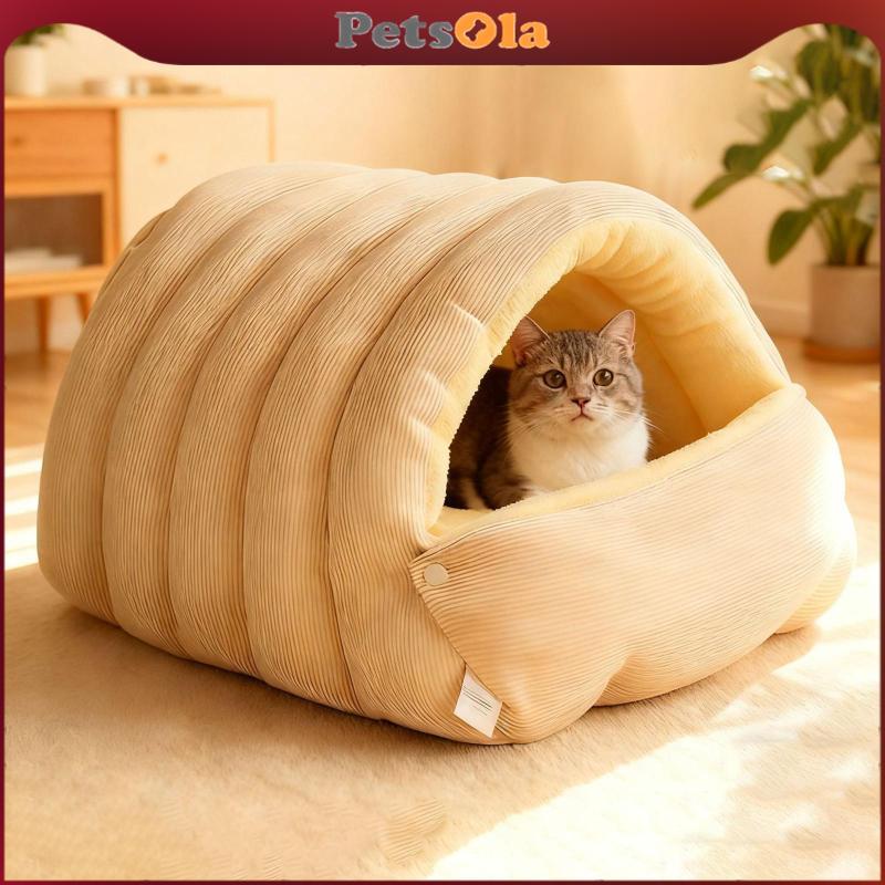 PETSOLA ฤดูหนาวถ้ําแมวลูกแมว Shelter PP ผ้าฝ้ายอุ่นนุ่มผ้าห่มสําหรับสัตว์เลี้ยงขนาดเล็ก Ideal Home Hideaway ราคา ถูกที่สุด ดีลบีเคเค แกลเลอรีภาพที่ 6