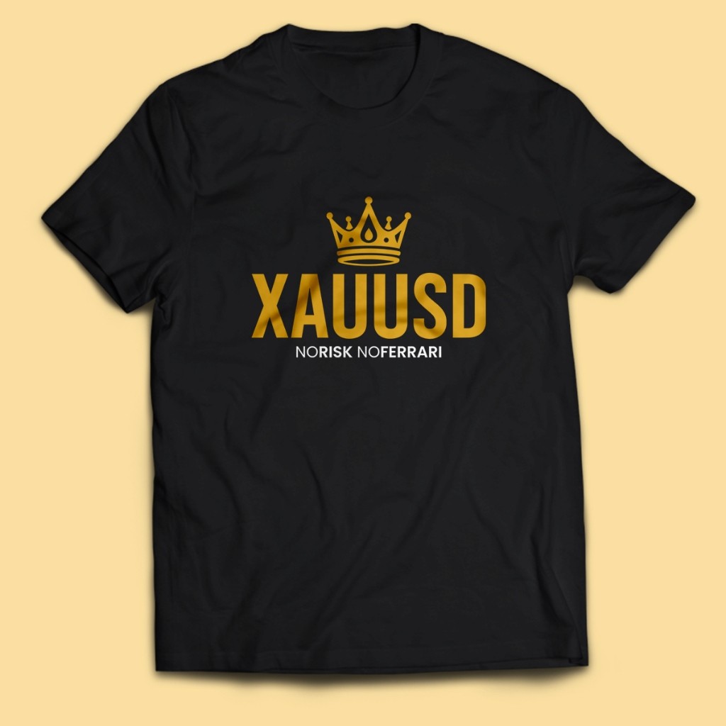 เสื้อยืดผู้ชาย Trade XAUUSD NO RISK เสื้อผู้ใหญ่ Unisex PakeKaos