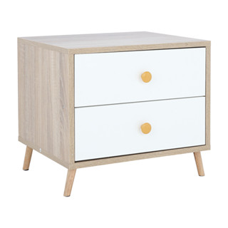 Furinbox ตู้ข้างเตียง รุ่นออร์คิด ขนาด 45 ซม. - สีธรรมชาติ/ข…