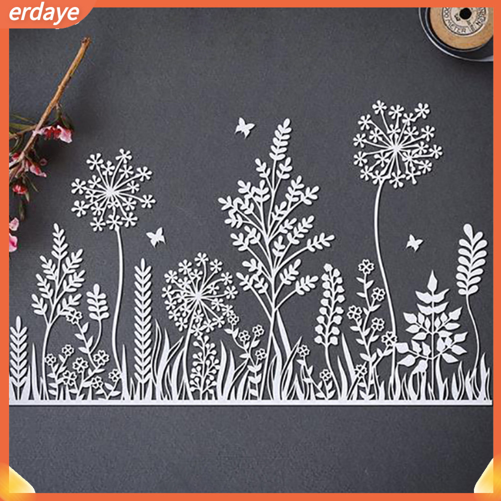 W-erd แม่พิมพ์ตัด ลายนูน ดอกไม้ หญ้า ต้นไม้ สําหรับตกแต่งสมุดภาพ งานฝีมือ DIY