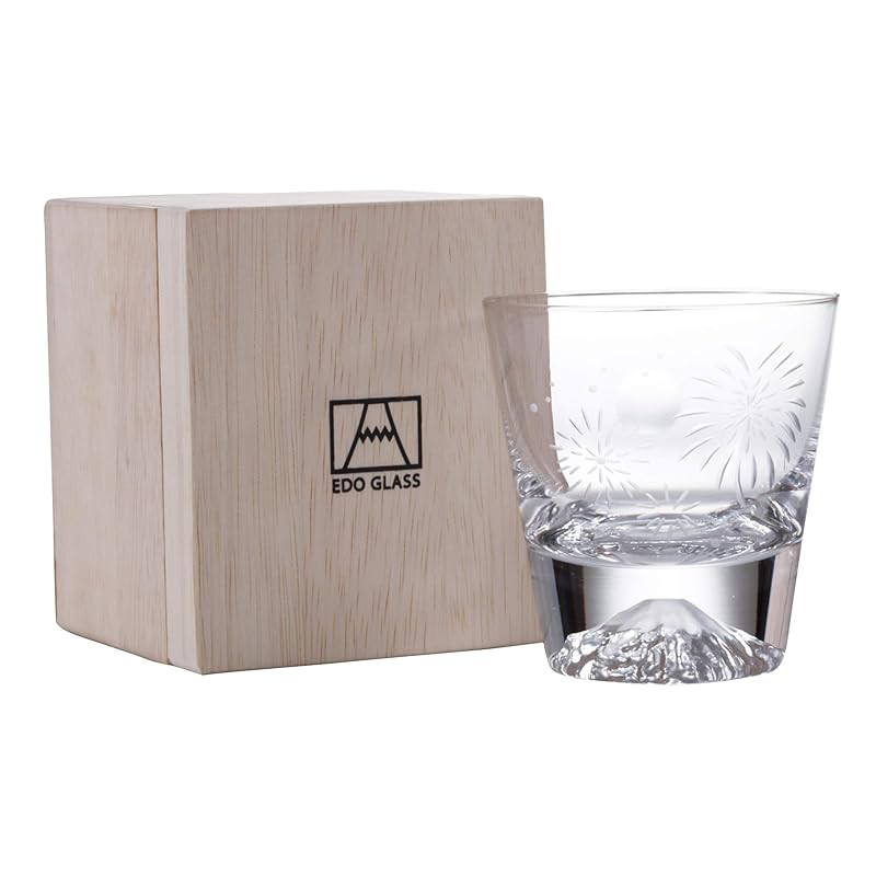 Tajima Glass Edo Glass Mount Fuji Rock Glass Gift Box Collection