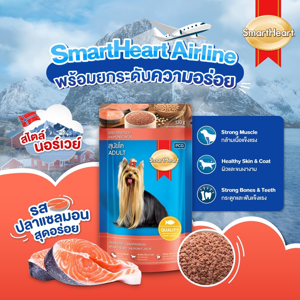 [ยกโหล 12 ซอง] SmartHeart Pouch สมาร์ท ฮาร์ท อาหารเปียกสุนัข ขนาด 120-130 กรัม - รูปที่ 3