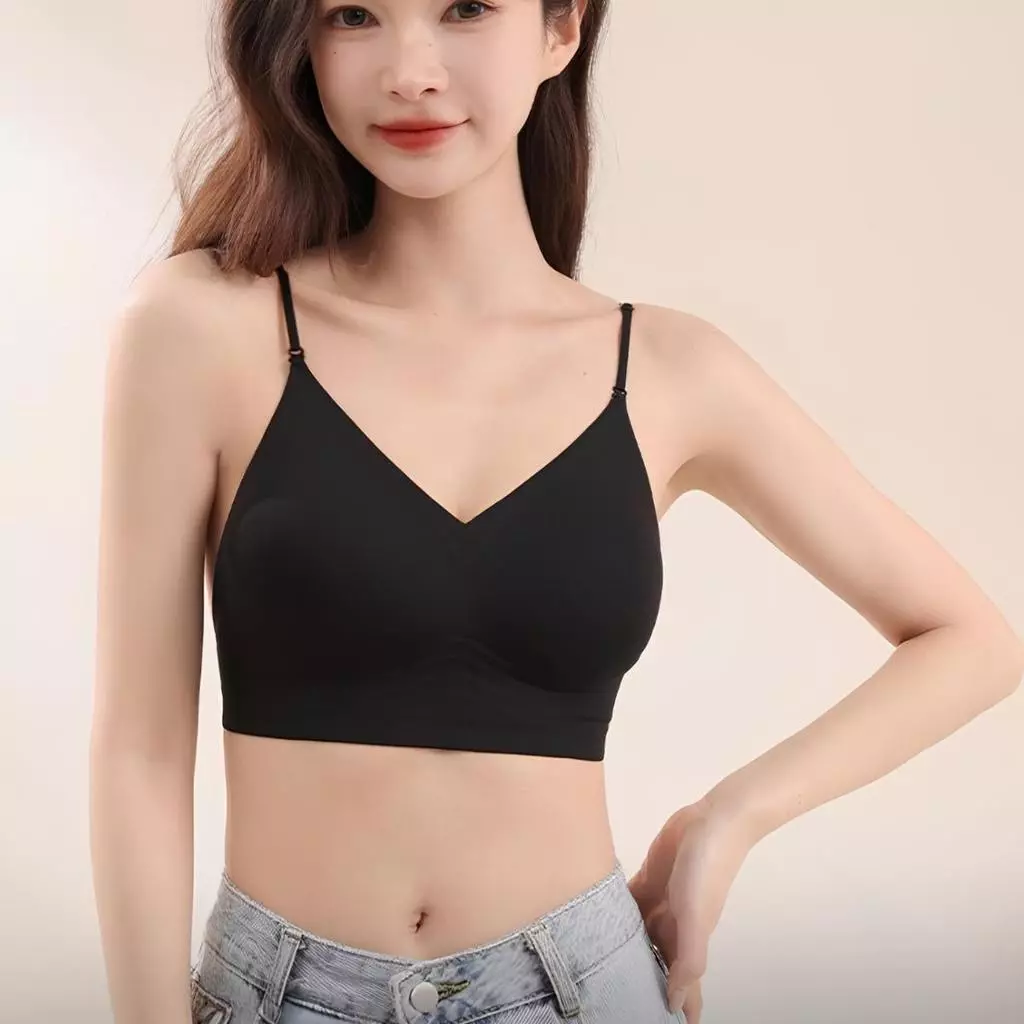 สปอร์ตบรา ไร้โครง ฟองน้ำในตัว ปรับสายได้ S-XL thumbnail 5