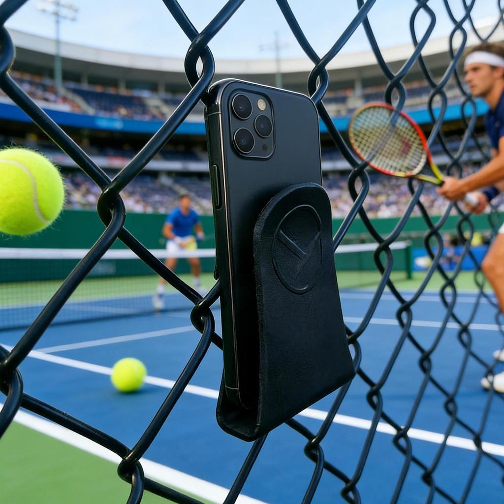โทรศัพท์เทนนิส Mount Racquet View Recorder Bracket ลูกสุทธิสมาร์ทโฟน Mount สําหรับรั้ว Gym กีฬากลางแจ้งการออกกําลังกาย yontnth