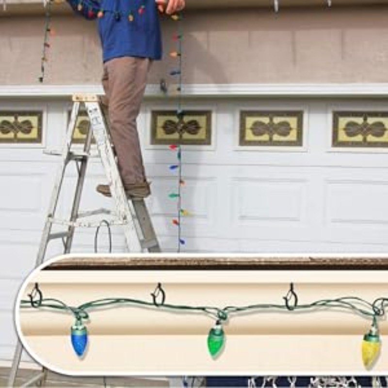 10/20/30 ชุดตะขอสกรู | กันลม รักษาความปลอดภัยสลักสําหรับแขวนชาวไร่,ไฟสตริง,ลมตีระฆัง | ตะขอเหล็กใช้ในบ้านกลางแจ้งในร่ม - รูปที่ 2