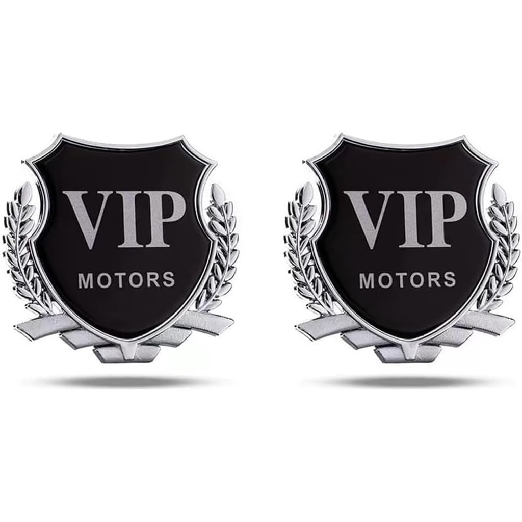 ชุด/2 ชิ้น 3D VIP Emblem สําหรับรถยนต์, VIP รถด้านข้าง Fender ด้านหลังป้ายสัญลักษณ์, VIP สติกเกอร์ D
