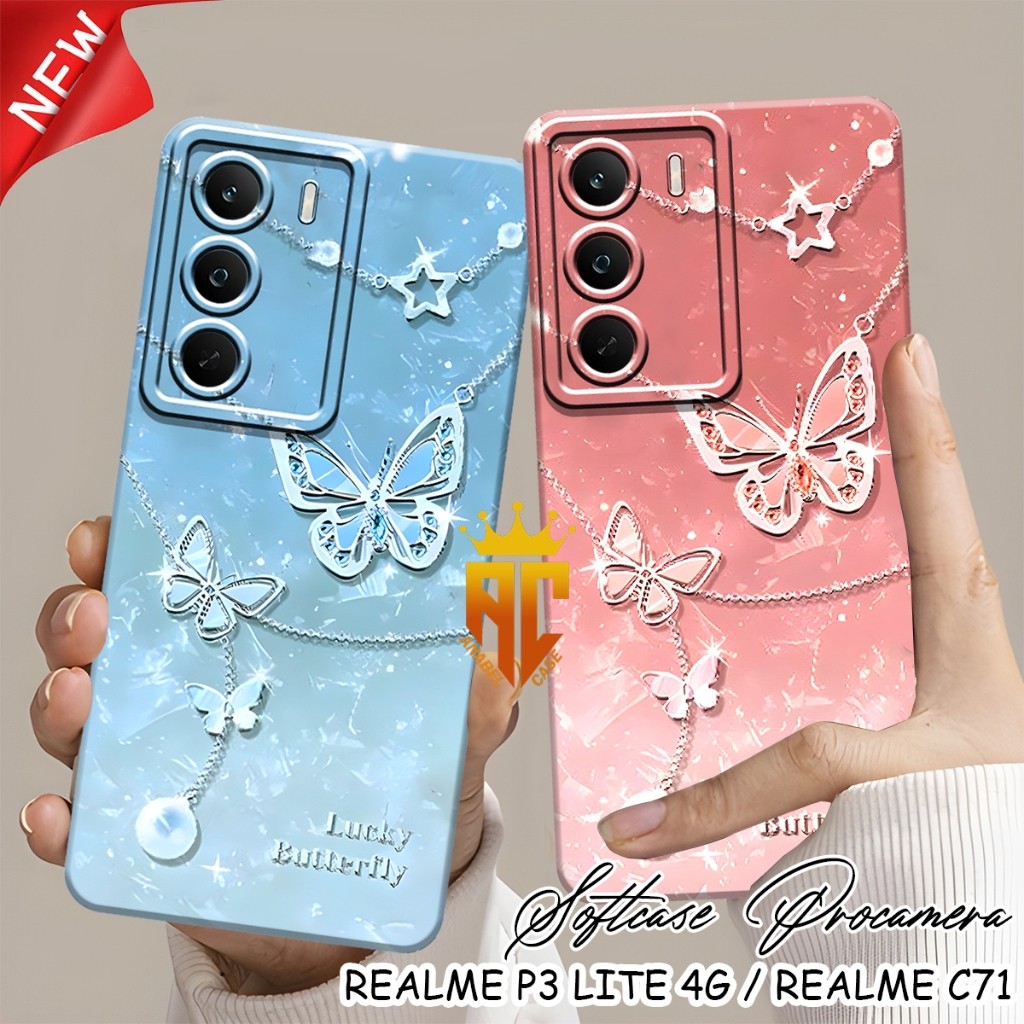 Softcase Realme p3 Lite 4g - เคส Realme c71 4g - Realme c75 - Realme c75x - Realme c73 Motif Butterf