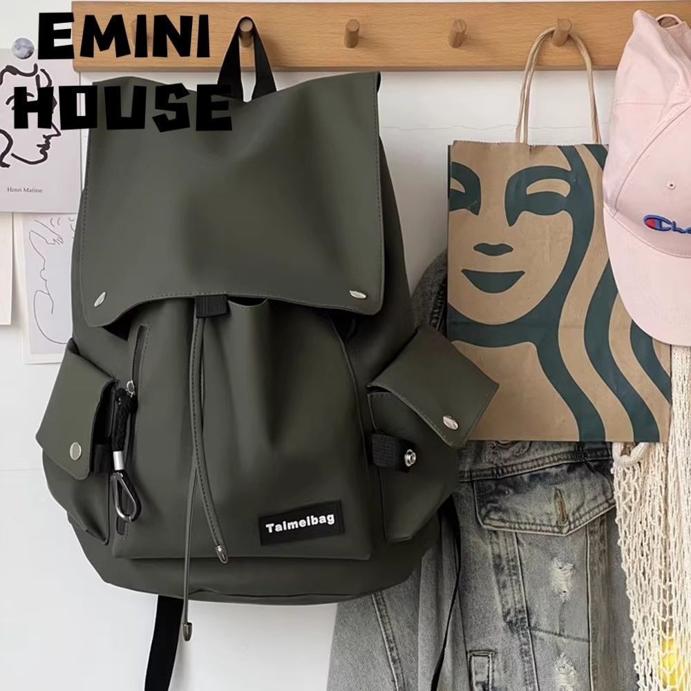 EMINI HOUSE กระเป๋าเป้สะพายหลัง อินเทรนด์ ออกแบบให้มีความจุมาก สำหรับนักเรียนและนักศึกษา