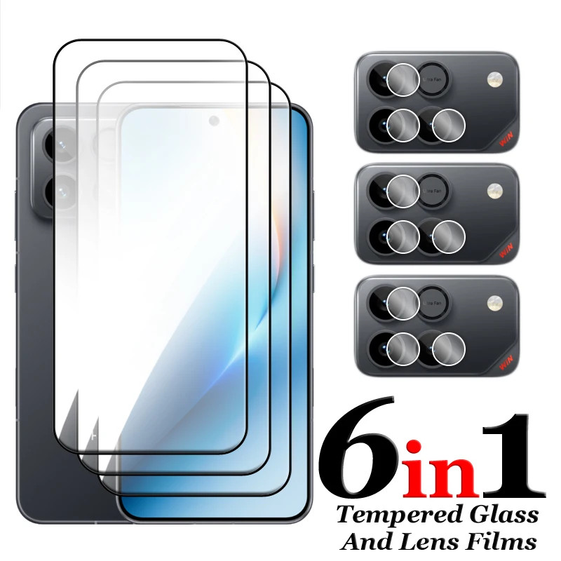 6in1 สําหรับ Honor Win Glass สําหรับ Honor Win RT กระจกนิรภัย 2.5D ฝาครอบกาวป้องกันหน้าจอสําหรับ Hon