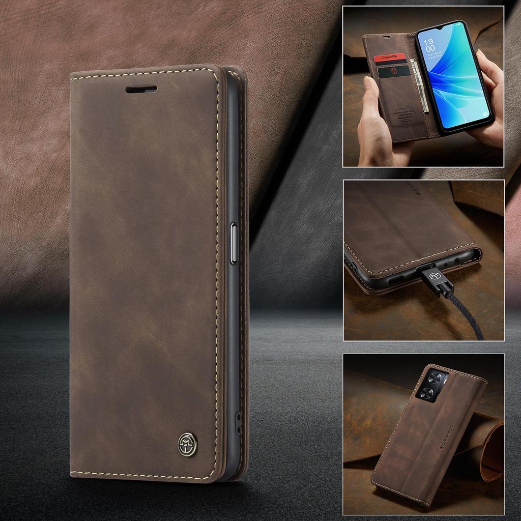 CaseMe กระเป๋าสตางค์หนังเคสโทรศัพท์สําหรับ OPPO A57 A78 Reno 10 10Pro 8T 8Z 8 8Pro 7 7Z Flip Card Sl