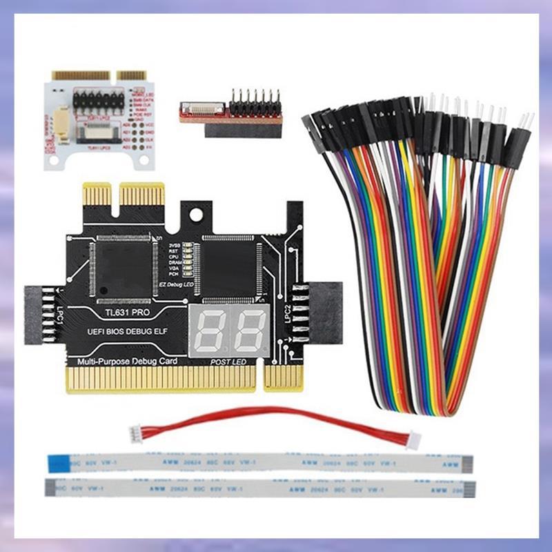 TL631 Pro การ์ดวินิจฉัย + การ์ดขยายการ์ดวินิจฉัย PCI-E เมนบอร์ดมัลติฟังก์ชั่นแล็ปท็อปเครื่องวิเคราะห