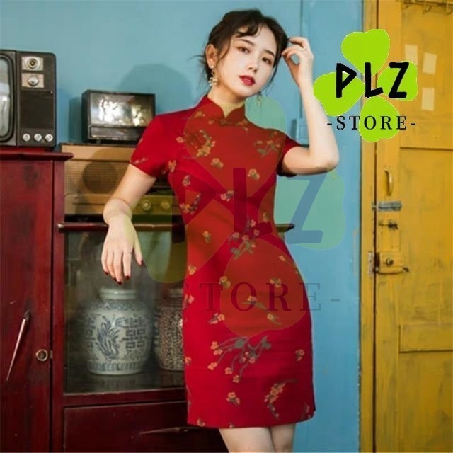 Qipao  2026 CNY Vintage Lady Cheongsam Qipao Party Dress 亚麻棉麻 年款