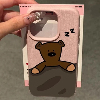 แอปเปิ้ลโทรศัพท์ เคสชินจังหมีง่วงน่ารัก สำหรับ iPhone เคสไอโฟน 13 12 11 PRO MAX X XS MAX 16 15 14 XR 7/8PLUS จัดส่งจากปร