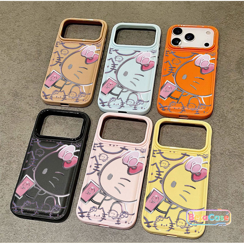 เคสโทรศัพท์ไอโฟน ลายแมวขาวเงินการ์ตูนน่ารัก กินชานมบูลบูล สร้างสรรค์ลายดีไซน์ for iPhone 17, 16, 15, 14, 13, 12, 11 – โปรปัง