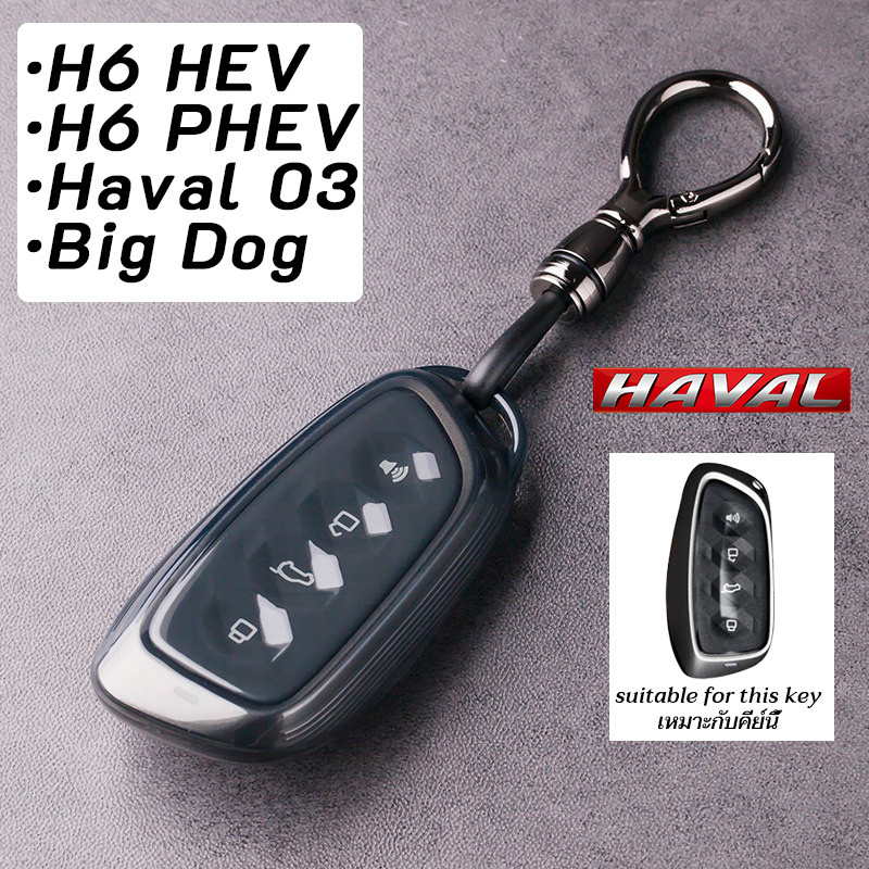 Haval H6 2025 ฝาครอบกุญแจรถโปร่งใสกรณี H6 PHEV H6 HEV Haval 03 พวงกุญแจรถ
