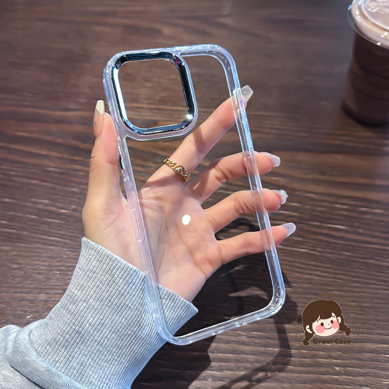 Simple Clear Platingเคสโทรศัพท์สําหรับIQOO 15 13 12 Pro 11 11s Neo 10 9s Pro Plus 9 8 Pro 7 6 SE 5 Lite 3 น่ารักโปร่งใสปลอกธุรกิจนุ่มปกหลัง
