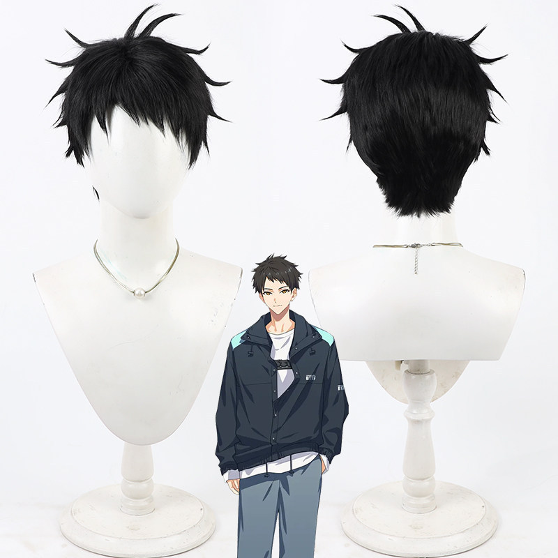18trip  EIGHTEEN TRIP Kinouchi Tao Cosplay Wig - Teased Roots, Short Black Design
