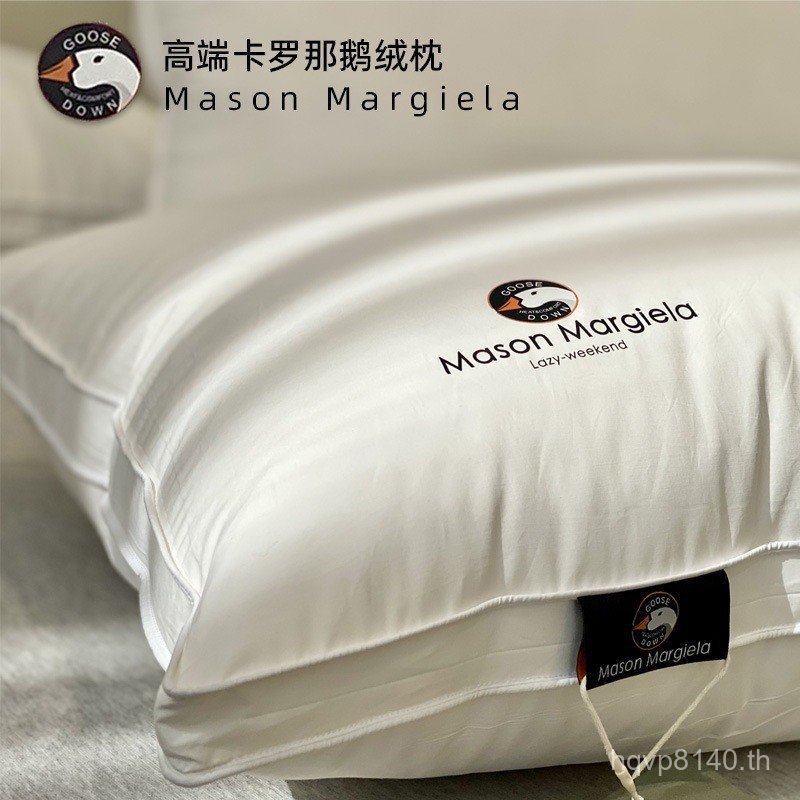 หมอนดอกไม้ห้าดาวครัวเรือนเดียวกระดูกสันหลังส่วนคอสีขาวคู่โรงแรมหมอนแกนหมอนลงหมอนดูแลใหญ่ห่านอบอุ่นลง