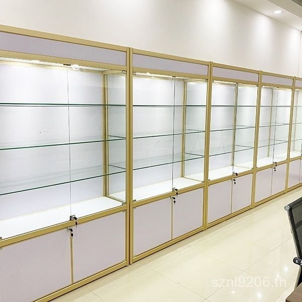 งานฝีมือ ไวน์แดงล็อคตู้โชว์แก้วชั้นวางจอแสดงผลตู้โชว์ตู้โชว์เครื่องสําอางโปร่งใสกับตัวอย่างรูปชั้นวา