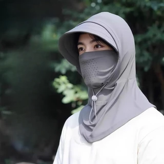 หมวกกันแดด รอบทิศ ปิดหน้า-คลุมคอ พับเบา คลุมหัว กันฝุ่น UV หน้ากากกันฝุ่น ระบายอากาศดี นุ่มสบาย หมวก
