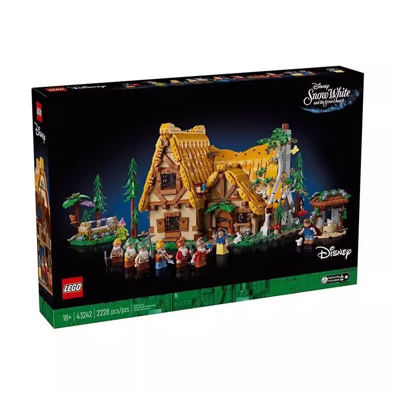 เลโก้ เลโก้ 43242 หิมะสีขาวและคนแคระเจ็ดป่าห้องโดยสารอาคารบล็อกของเล่นของขวัญ