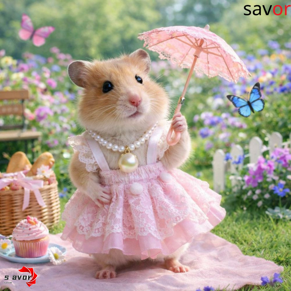 ชรอม กระโปรงลูกไม้หนูแฮมสเตอร์สวยสบายเสื้อกั๊กสัตว์เลี้ยงขนาดเล็กชุดหนูแฮมสเตอร์กับสร้อยคอมุกทําด้วยมือสัตว์ชุดเจ้าหญิงสัตว์เลี้ยงถ่ายเท
