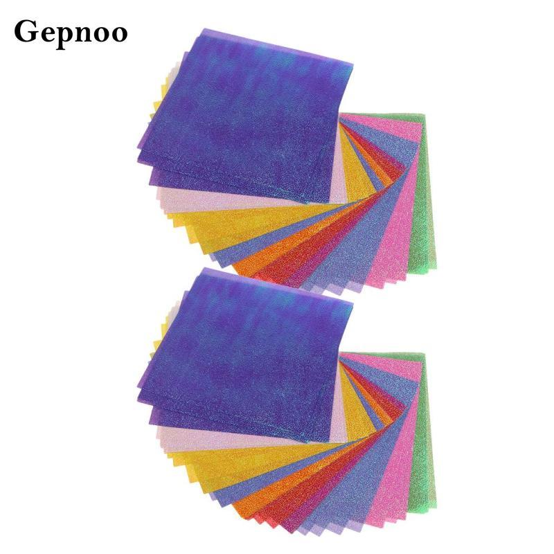 [Gepnoo] 100 ชิ้น Leaflets กระดาษพับ Origami กระดาษสี่เหลี่ยมหัตถกรรมกระดาษ Origami แผ่นสําหรับ Orig