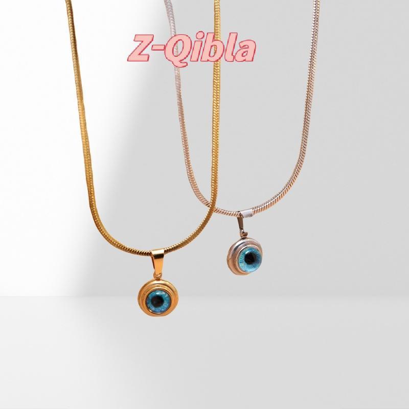[Z-Qibla-t] Angel Eyes Clavicle Chain Evil Eye Nelace สําหรับผู้ชายผู้หญิง Evil Eye Choker แฟชั่นเครื่องประดับ Evil Blue Eye Nelace ของขวัญ