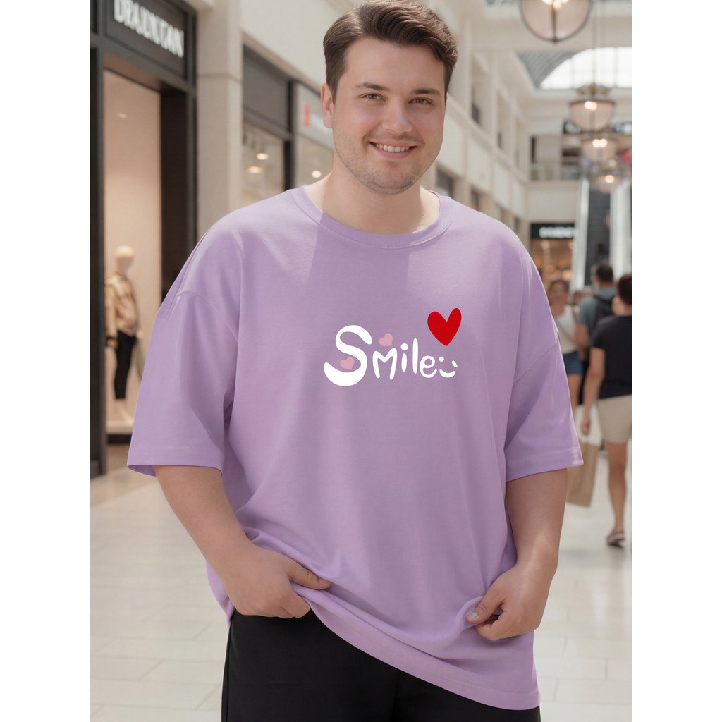 2W037 [AIYOU] Lelaki Baju T เสื้อผู้ชาย Tshirt XL-5XL รอบคอผู้ชาย Plus ขนาดเสื้อยืดขนาดใหญ่เสื้อผ้า 