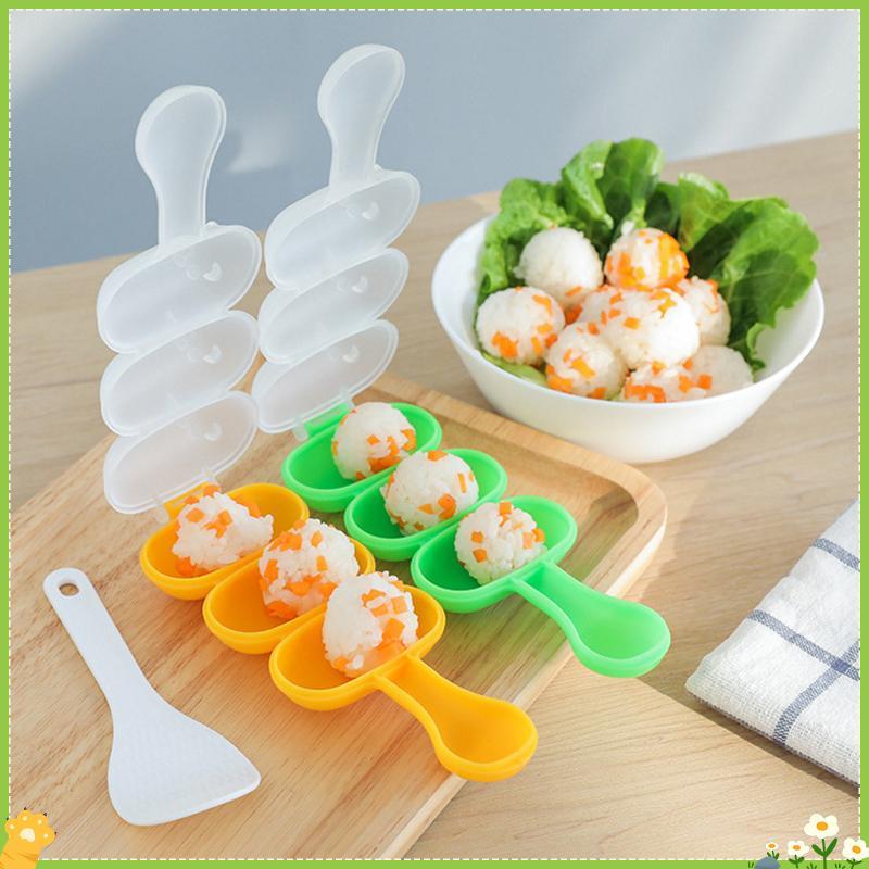 [JL] 2 ชิ้น/เซ็ต Baby Rice Ball แม่พิมพ์ Shakers อาหารตกแต่งเด็กอาหารกลางวัน DIY ซูชิ Maker Mould เค