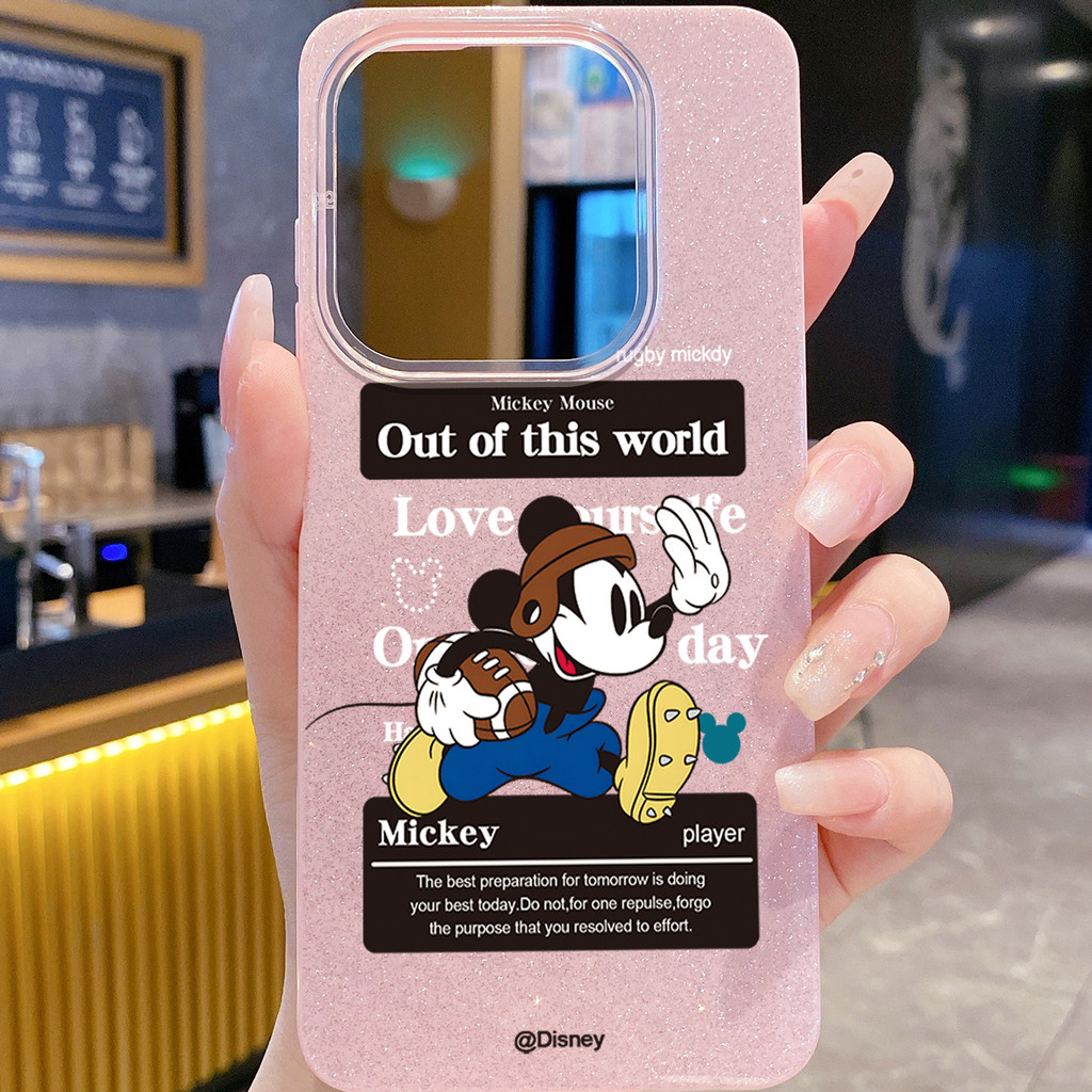 เข้ากันได้กับ Honor X8B X8A X9B X6B 200 Lite Angel Football Mickey Reflactive Hard Case Cover SF