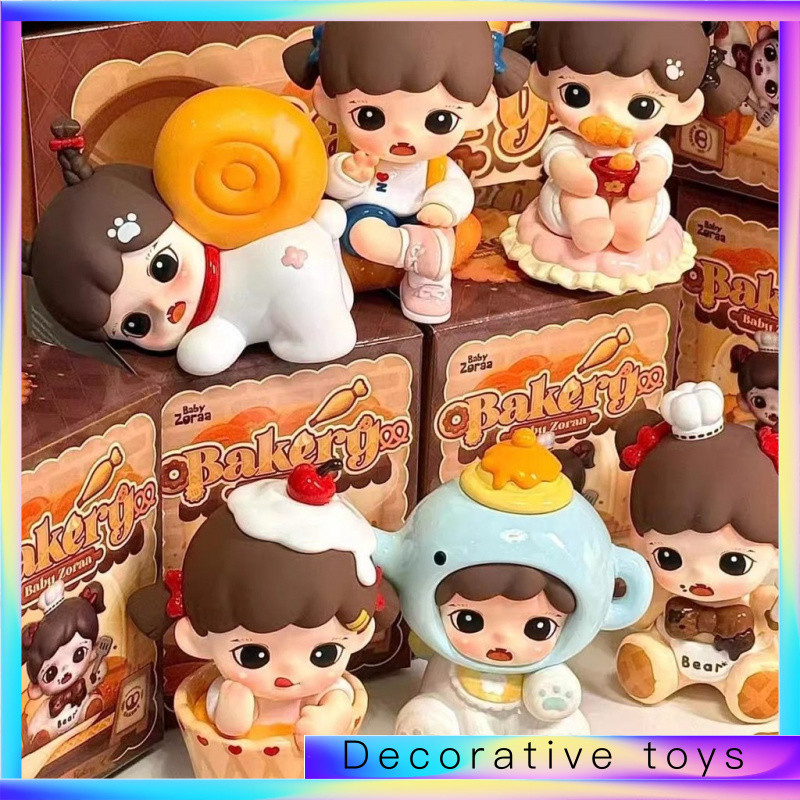 TNTSPACE Zora Sister Baby Baking Shop Series ตุ๊กตาน่ารักตกแต่งรูปของขวัญวันเกิด * & --