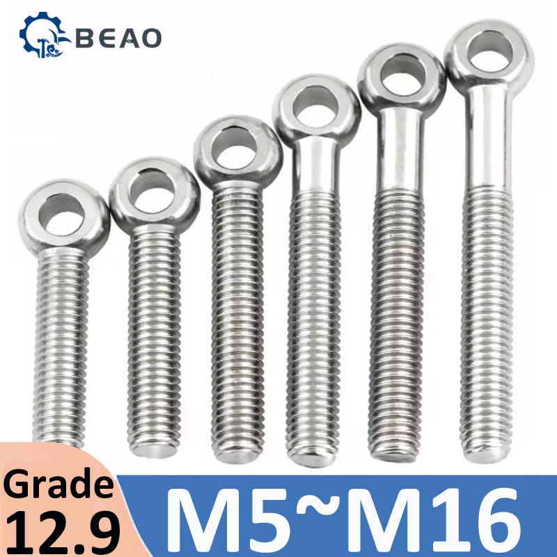 M5 M6 M8 M10 M12 M14 M16 304 สแตนเลสสตีลแหวน Link Bolt Fisheye Eye Slip Hole สกรู Live Bolt Fisheye 