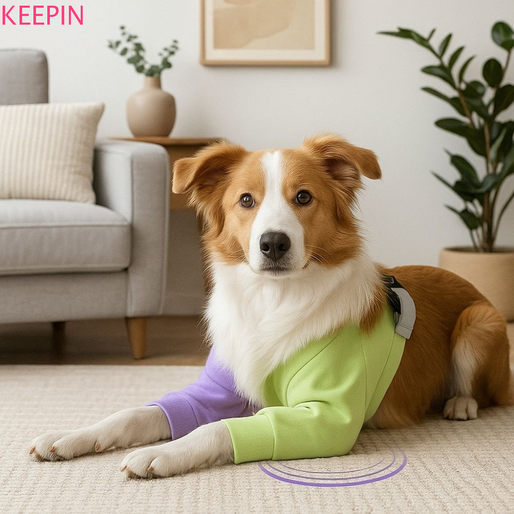 KEEPIN รัดเข่าสุนัข, ความอบอุ่น Anti-Lick Puppy Elbow Protector, แฟชั่น Breathable ปรับ Soft Pet Fro