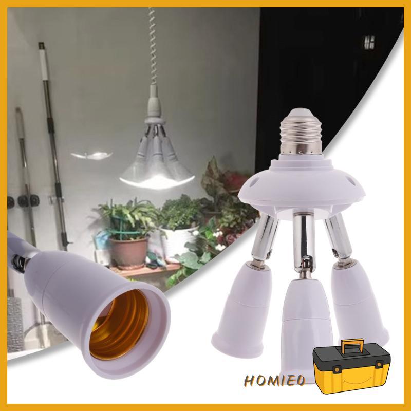HOMIE0 5 4 3 2 Way Splitter E27 LED Light Bulb Holder Stand 360°ปรับได้180° ดัด