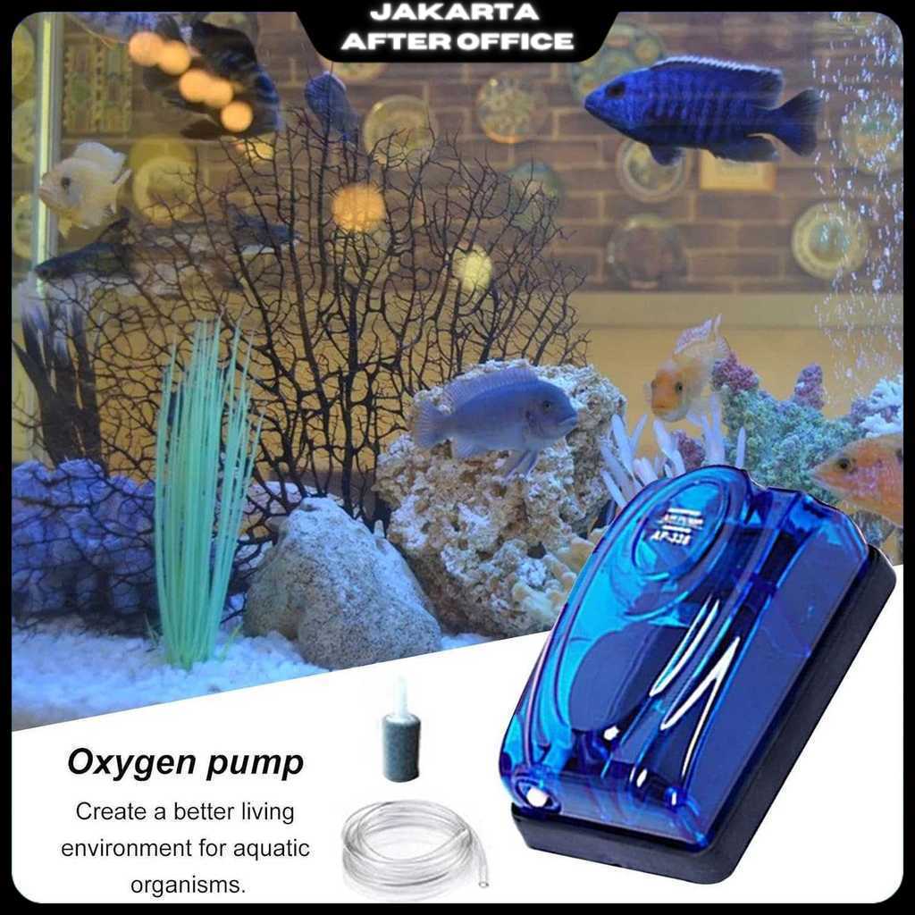TEQIANG Aquarium ปั๊มออกซิเจน Aerator ปั๊มออกซิเจน 60L ถังปลา 3.5W - AQ-708A