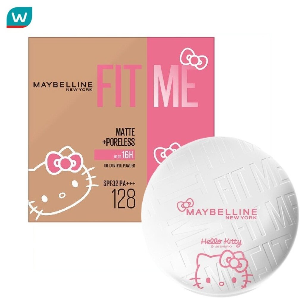 Maybelline เมย์เบลลีน ฟิต มี แมท + พอร์เลส เฮลโล คิตตี้ คอลเลกชัน 6ก. 128