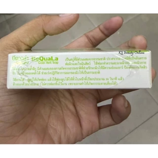 สบู่บีควอล่า สีเขียว BeQuaLa Green Herb Soap กรีนเฮิร์บโซป ขนาด 60 กรัม