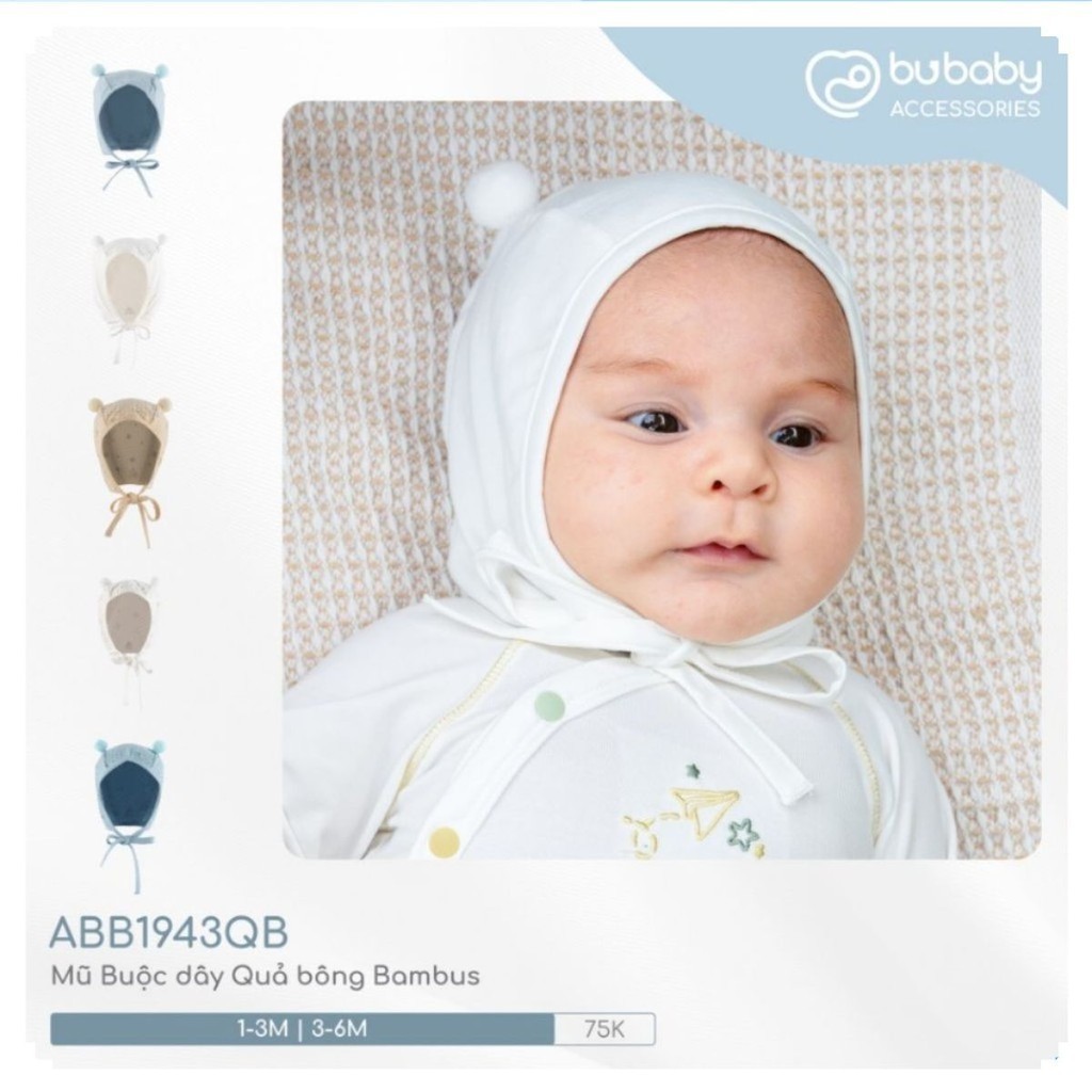 บูเบบี้ บูเบบี้ บูเบบี้ | Babus ABB1943QB หมวกปอมปอมสําหรับทารกแรกเกิด |เสื้อผ้า BUbaby ของแท้