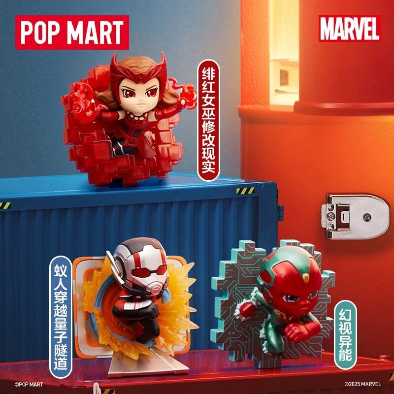 ((ลับ) POPMART POPMART Marvel Avengers Series Figure-Made Mystery Box ของขวัญตกแต่งผ่าน Infinite 正