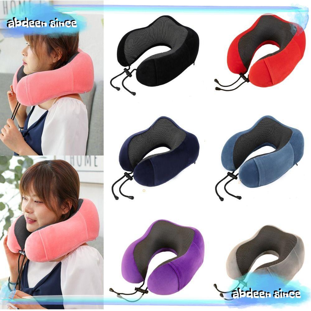 ABDEENSINCE หมอนรูปตัว U, หมอนเดินทางป้องกันคอ 30*25*15 ซม., styler Memory Foam ฟื้นตัวช้า EaCervica