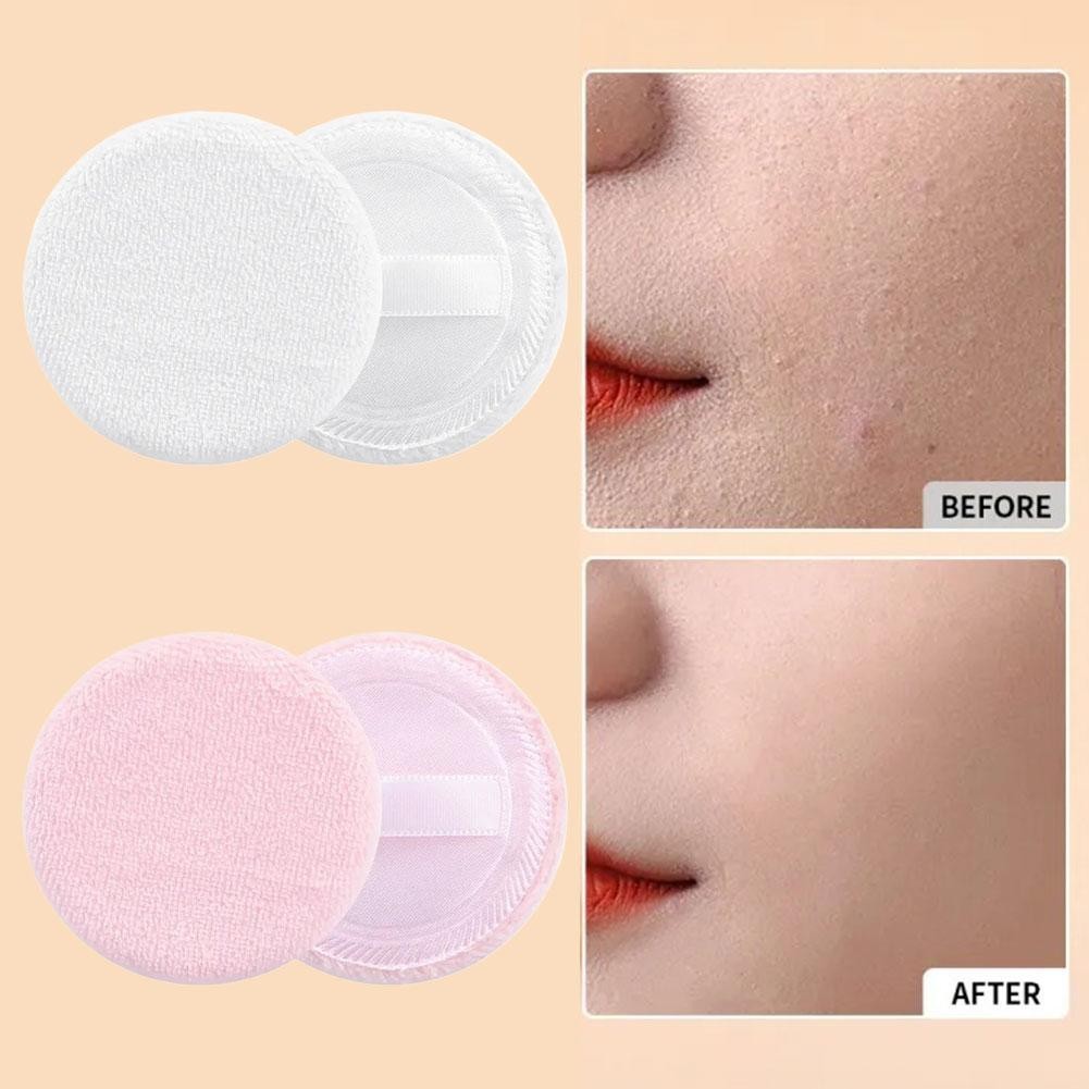 WUMI Velvet Powder Puff Round Satin Loose Powder Puff Beauty Tool U0h1 WUMI
