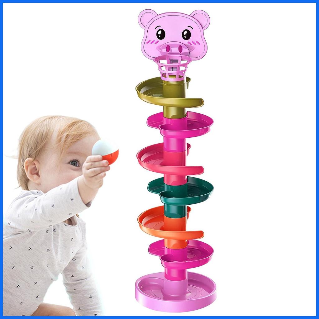 Kids Ball Track Toy Early Education Ball Rolling Toy 1-3 ปีซ้อน Track Ball Slide Game สําหรับเด็กวัย