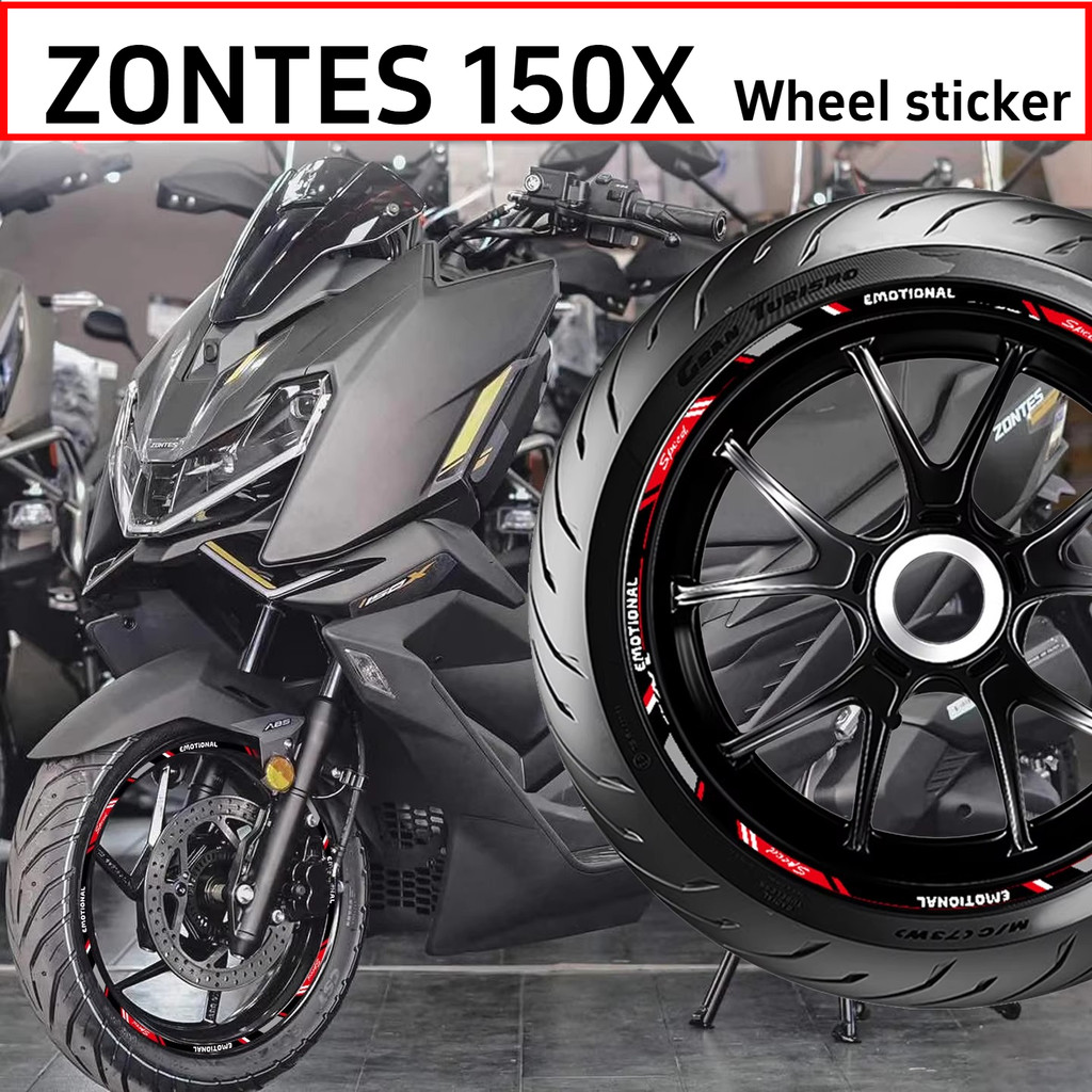 สําหรับ Zontes 150X Mags Decal ล้อ Hub สติกเกอร์รถจักรยานยนต์การปรับเปลี่ยนอุปกรณ์ตกแต่งกันน้ําสะท้อนแสงไวนิลสติกเกอร์