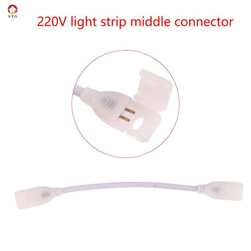 [pto] 220V EU LED Strip Plug สําหรับ Cob 360LEDs 12mm Light Strip Connector 2pin COB LED Strip Light