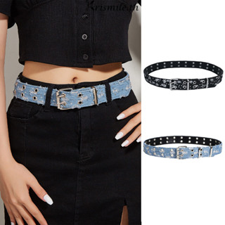 COD-ในไทย🎀เข็มขัดฮิปฮอป พังก์ สำหรับผู้หญิง แถบดาวสองแถว สไต…