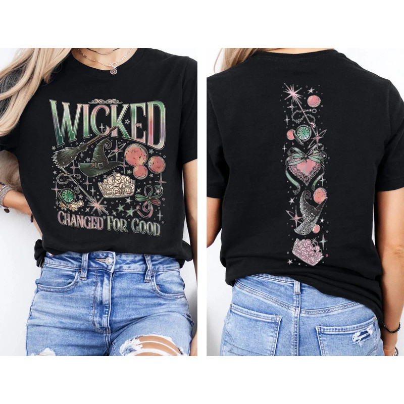 เสื้อยืด Retro Wicked Together We’re Unlimited เสื้อ Defy Gravity Broomstick Magic Wand เสื้อ Wicked